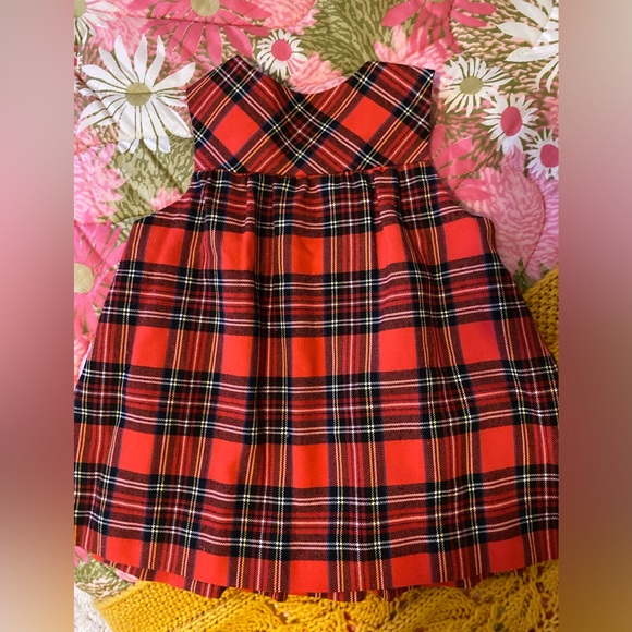 Vintage Toddler Dress, Red Tartan, Plaid, Size 2 - Picture 3 of 6